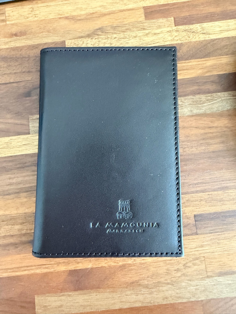 Black Leather Passport Holder by La Mamounia Marrakech